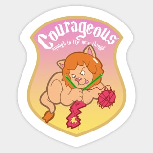 Kawaii Magic School Courage Crest Sticker